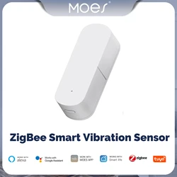 MOES-Capteur de vibration intelligent Zigbee, alarme de choc de mouvement en temps réel, enregistrement d'historique, détection de notification Tuya Smart Life Andrea Notification