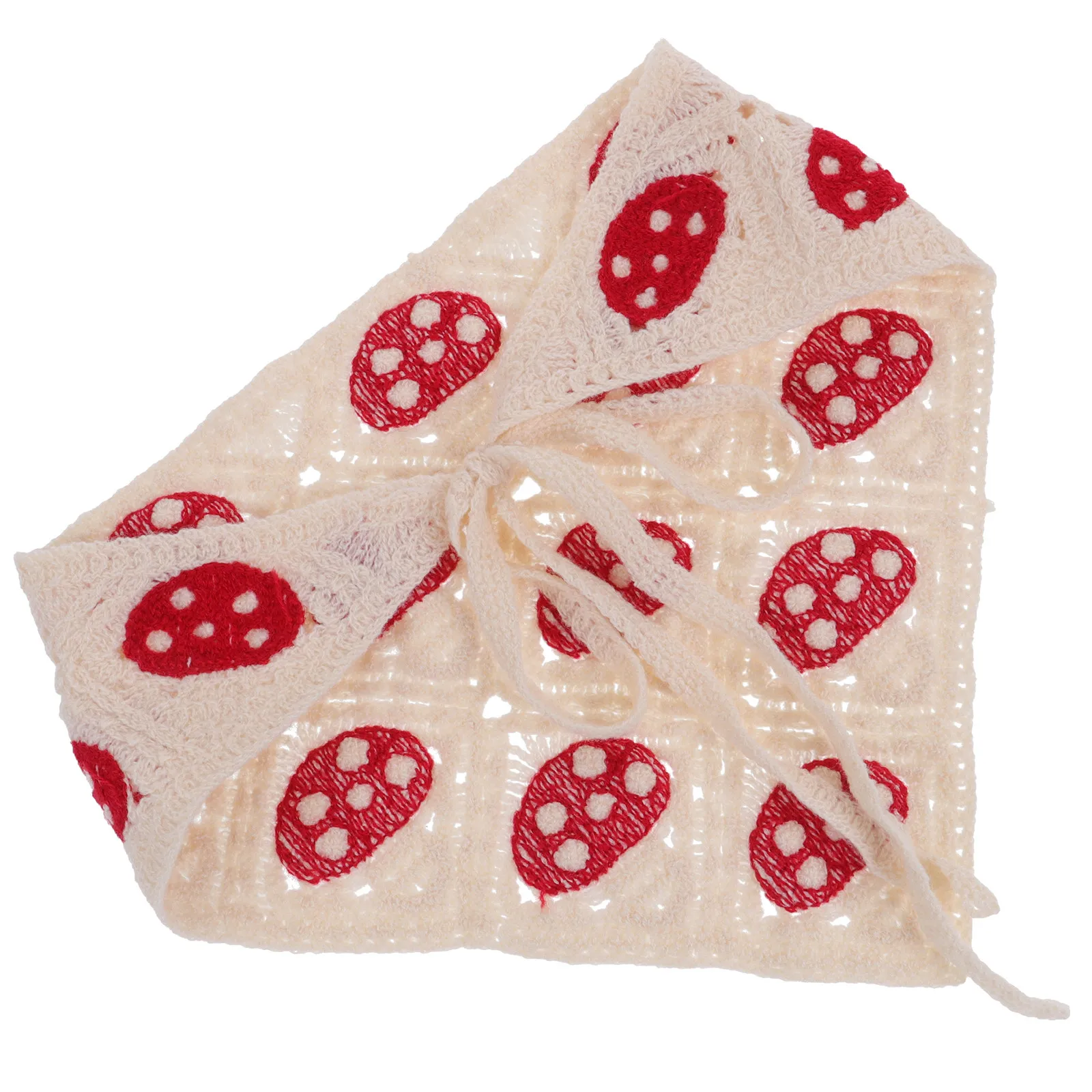 

Women's Mushroom Crochet Hair Bandana Decorative Headscarf Elegant Crochet Headband Accessories for Birthday Christmas Party