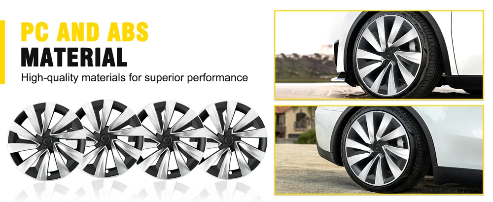 4PCS 19-Inch Wheel Cover for Tesla New Model Y Juniper Performance Hub Caps Crossflow Tire Hubcaps Full Rims Accessories 2025-26