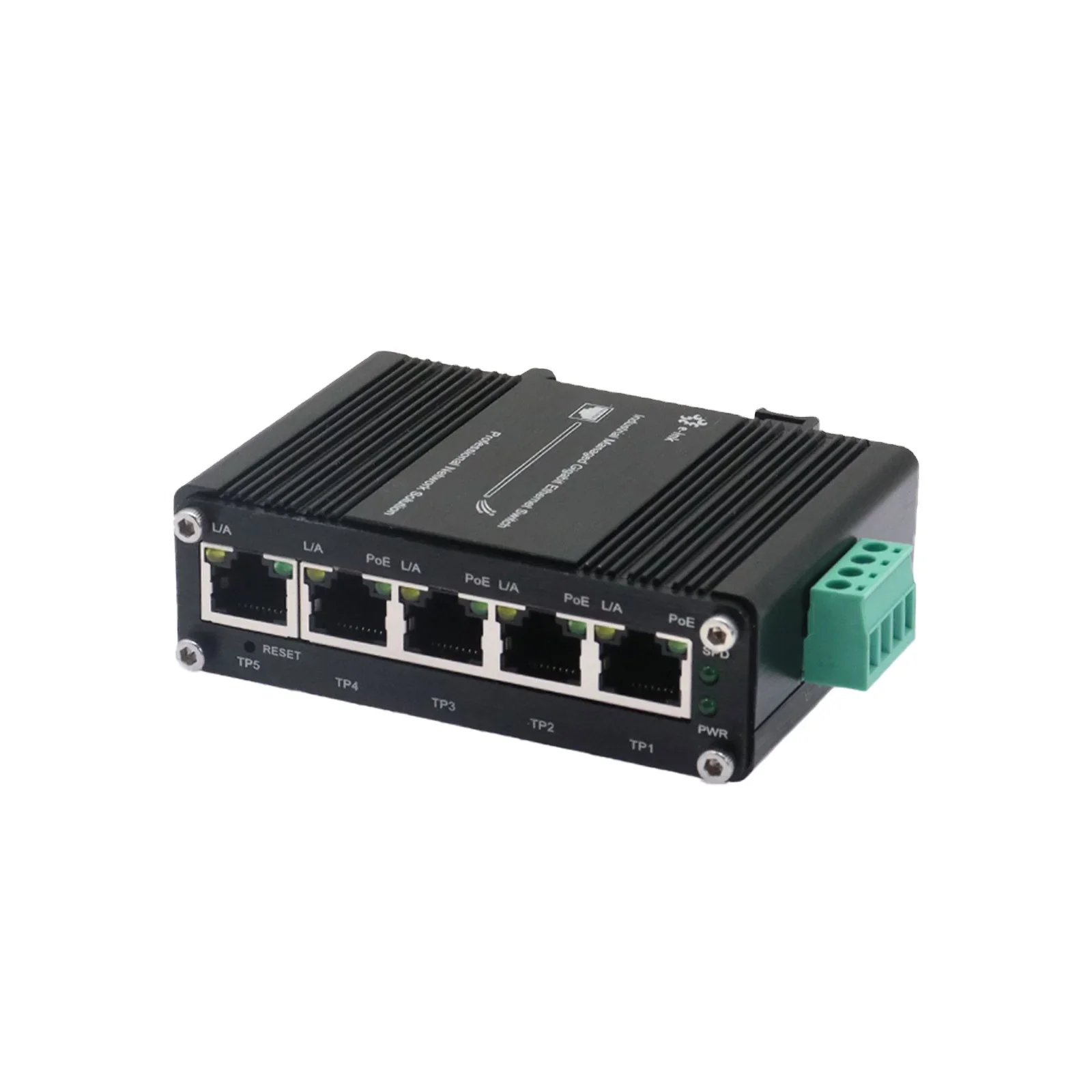 

Mini Industrial Web Managed 5 Port PoE Ethernet Switch with 4 Ports PoE + 1 Port Uplink RJ45 for Smart CCTV Solar Networking