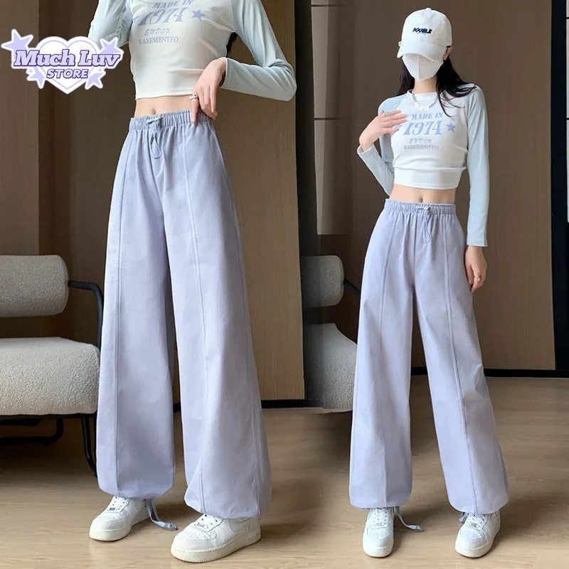 Sports Style Loose Floor Length Casual Pants Men and Women Summer Fashion Trend Casual and Comfortable Pure Cotton Couple Pants