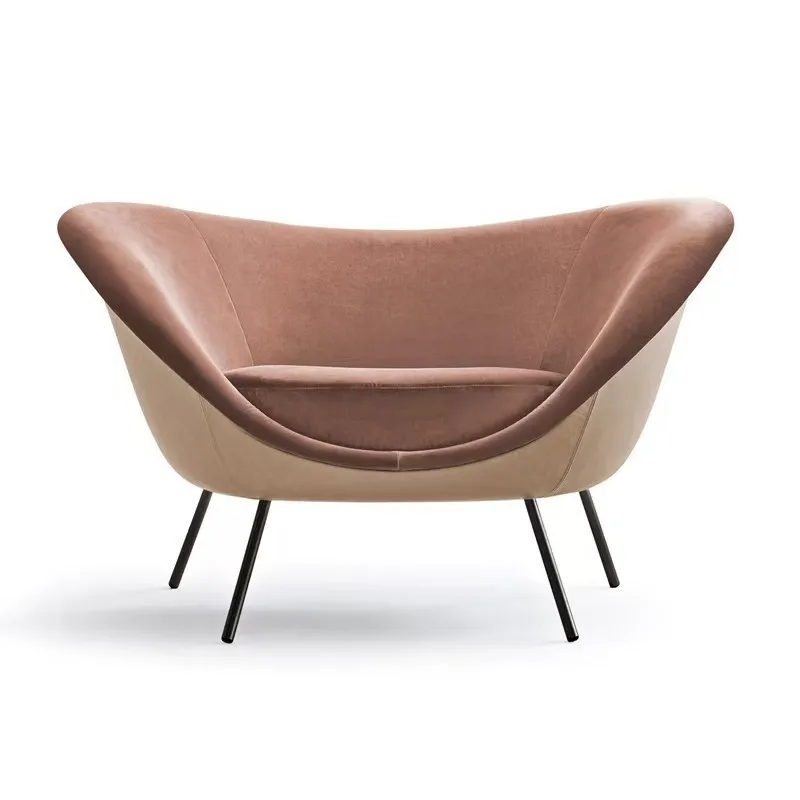 

Modern Creative Design Art Heart-shaped Armchair Fashion Rice Bowl Shape Living Room Chair Single Lounge Chair