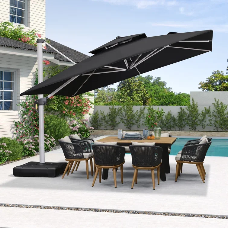 

Hot Sale Modern Garden Patio Umbrella Restaurant Cafe Hotel Luxury Outdoor Commercial Aluminum Frame Waterproof Courtyard