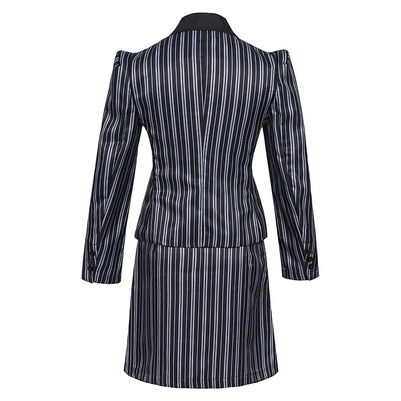 Movie Wicked Elphaba Cosplay Costume for Women Uniform Striped Suit Halloween Party Role Play Outfit Comic Con Anime Clothes