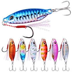 7pcs/set Slow Cast micro Jigging Metal Spoon 10/15/20/30/40g VIB Jigs Fish Lure pilker fishing Sea Artificial Bait