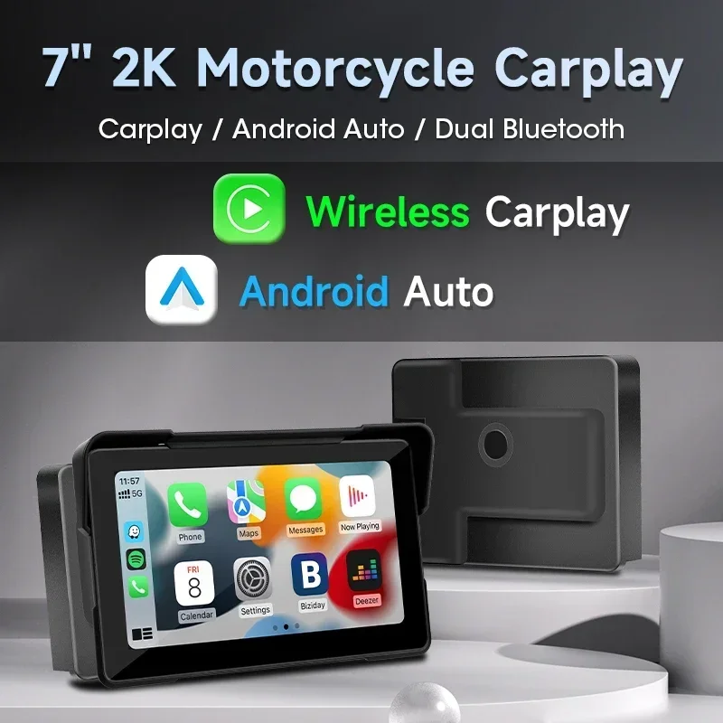 7 "2K especial para BMW R1200GS ADV/ R1250GS ADV/S1000XR motocicleta GPS inalámbrico Carplay Android Auto Monitor de pantalla cámara Dual