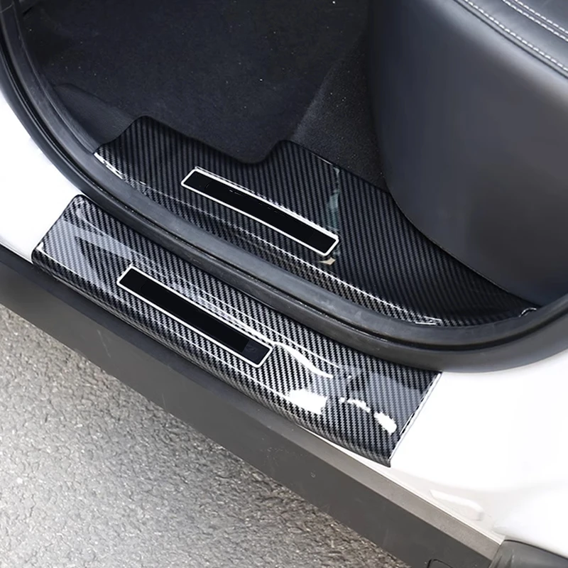 External Door Sill Scuff Plate Pedal Protector Anti-scratch Cover Trims Car Accessories For Mitsubishi Outlander 2023 2024 2025