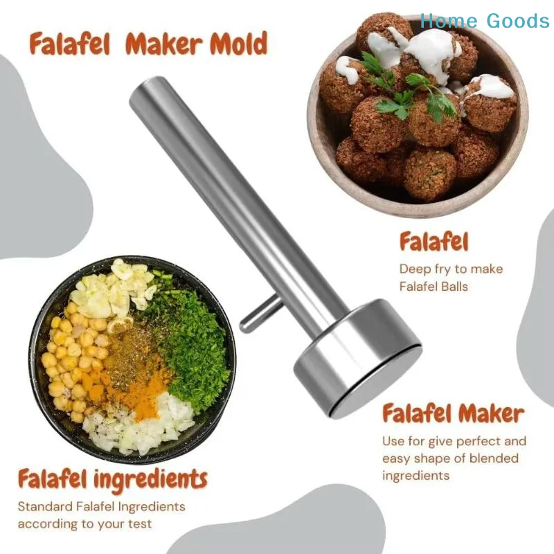 preferred1Pcs Non-Stick Falafel Scoop Maker Food Grade Stainless Steel Meatball Mold for Parent-Child Cooking Activitiesproduct