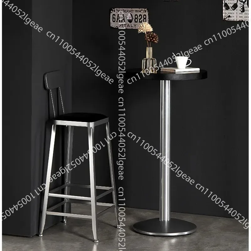 

Bar Stool, Wrought Iron, Home Bar Stool, Modern Minimalist Backrest, Nordic Lounge Bar Stool