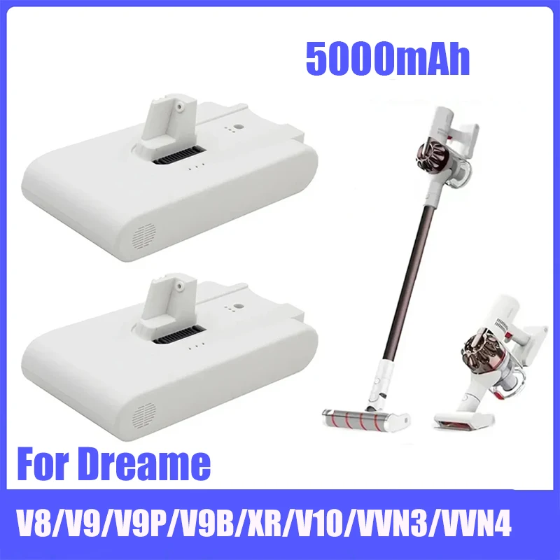 2024 New 25.2V 5000mAh For Xiaomi Mijia Vacuum Cleaner V8 V9 V9B V9P V10 VVN3 VVN4 Dreame Vacuum Cleaner Lithium Battery