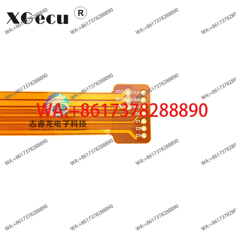 XGecu T76 EMMC ISP online burning, flying line reading and writing, connecting line FPC impedance line