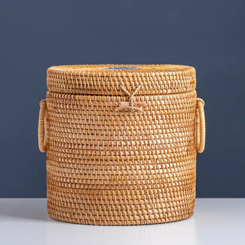 

Tea cake box Pu'er can Autumn vine woven Qizi cakes Pu'er cakes White teas packaging box Storage box Storage teas bucket