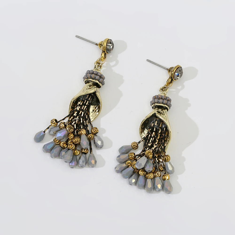 OSHUER High Quality Handmade Crystal Beads Earrings For Women Cute Jewelry Fashion Temperament  Earrings Female ER-292