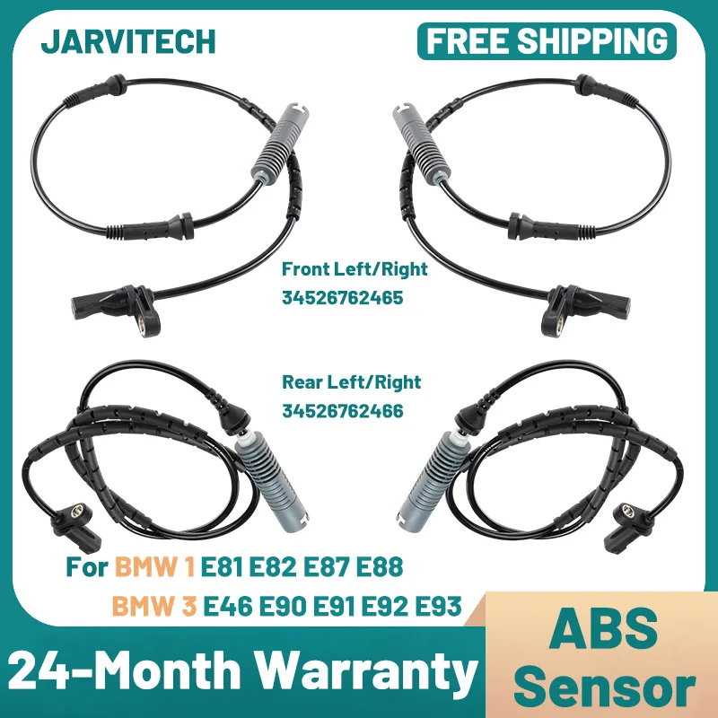 ABS Wheel Speed Sensor Front 34526762465 Rear 34526762466 For BMW 1 Series E81 E87 E88 E82 For 3 Series E46 E90 E91 E92 E93