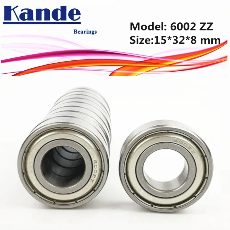 4PCS 6002ZZ Bearing  ABEC-5 High quality 6002 2Z Single Row Deep Groove ball bearing 6002-ZZ 15x32x9 mm Kande bearing