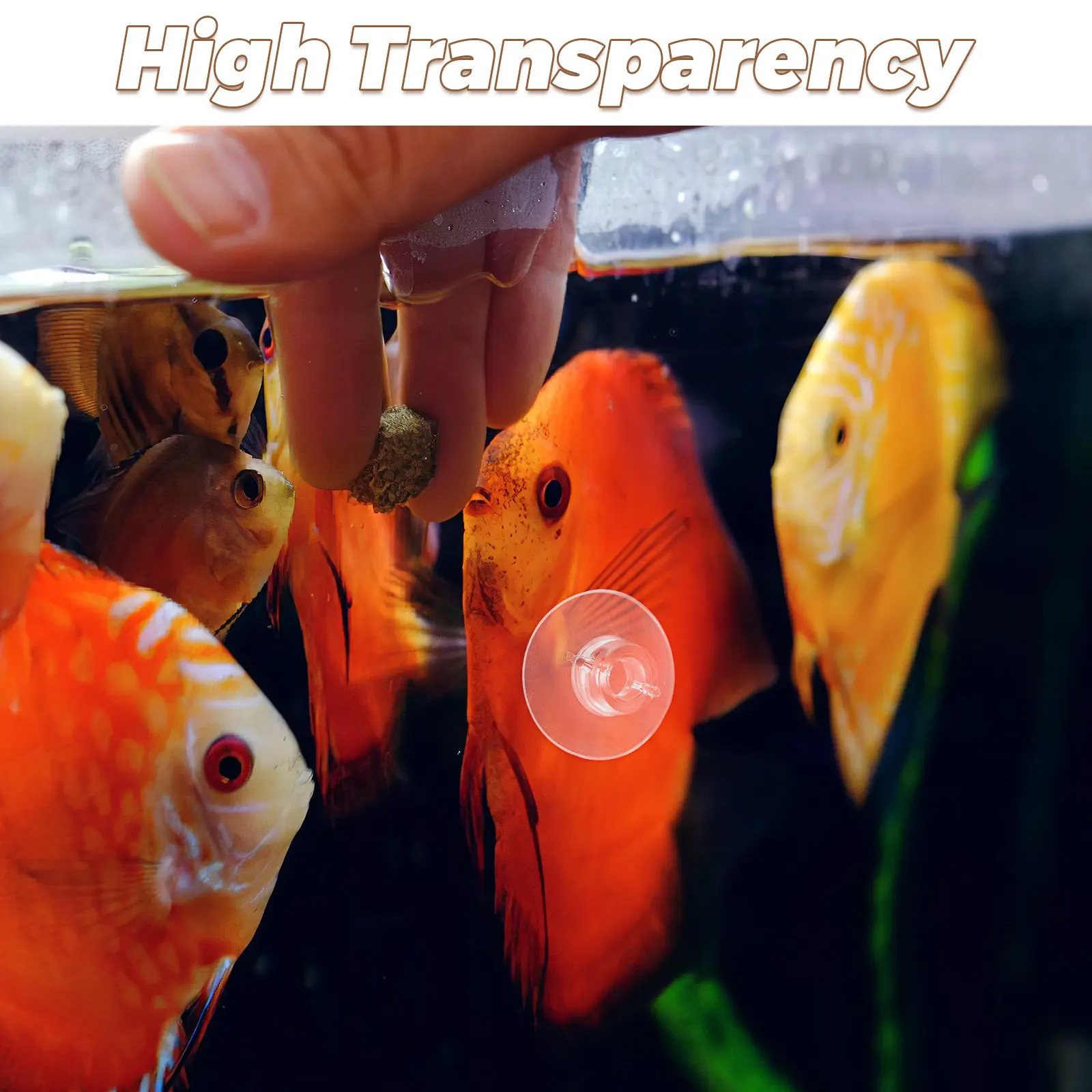 20Pcs Aquarium Suction Cups High Transparency Planter Holder Strong Suction Easy Installation Fish Tank Air Hose Clips