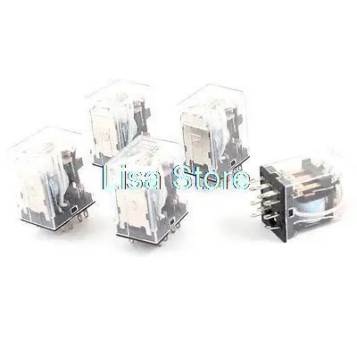 

HH53PL AC 110/120 В катушка 11-контактный 3PDT красный светодиод электромагнитное реле 5 шт.