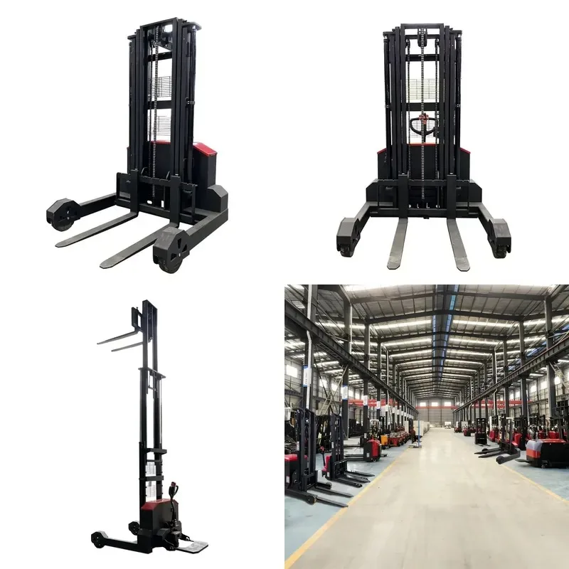 Off-road All-terrain Straddle Stacker Hydraulic Lift 1.5t 2t 3m All-electric Pallet Stacker Warehouse Irregular Cargo