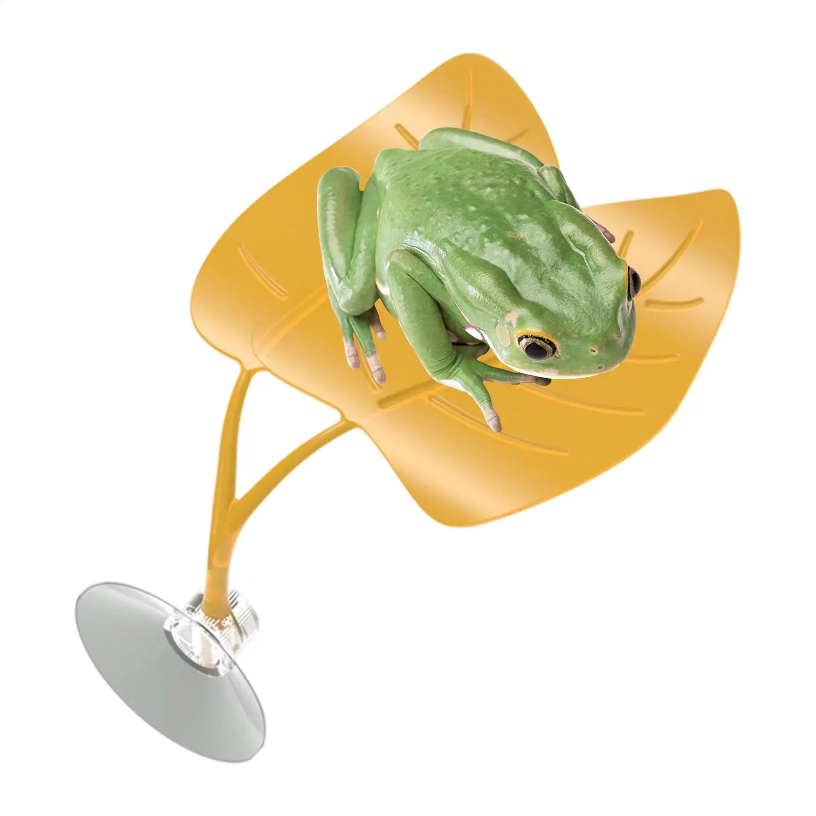 Geckos Frog Habitat Leaf Suction Cup Reptile Basking Area Resting Terrace Suction Cups Tank Decor Simulated Leaves Area Resting view 3