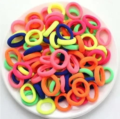 100/200/300pcs Girls Elastic Hair Bands Ponytail Hold Hair Tie Rubber Bands Scrunchie Hair Accessories Bands for Girls image 6