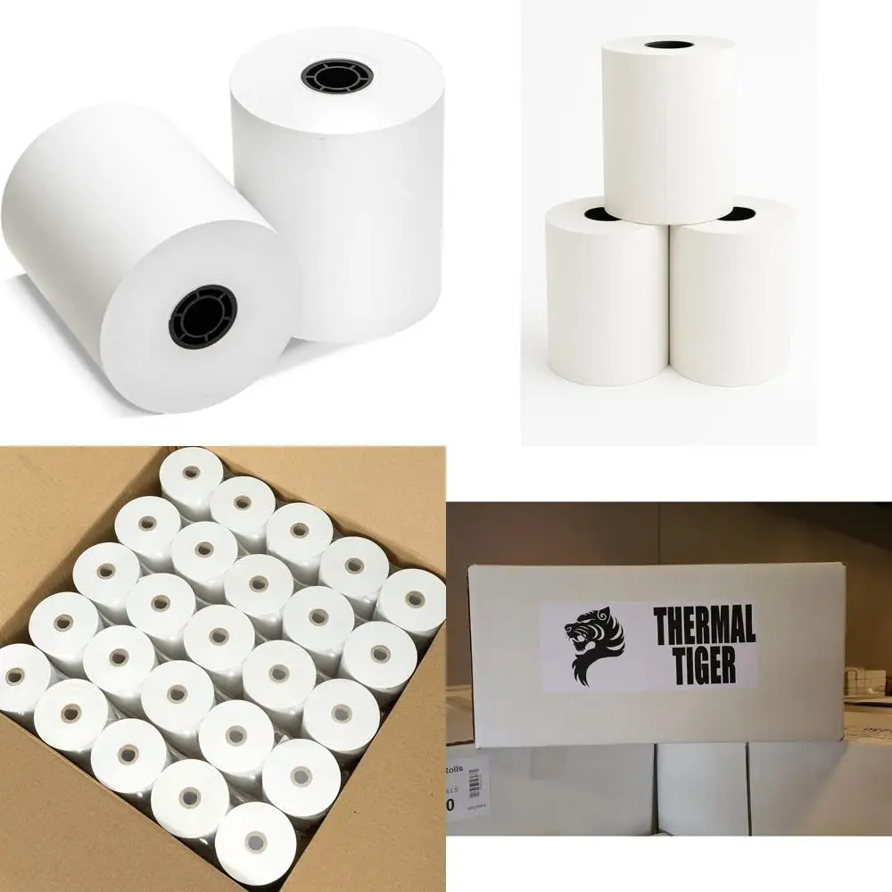 Paquet de 50 papiers de reçus thermiques écologiques, 3-1/8" x 230 pieds, 46 g/m2