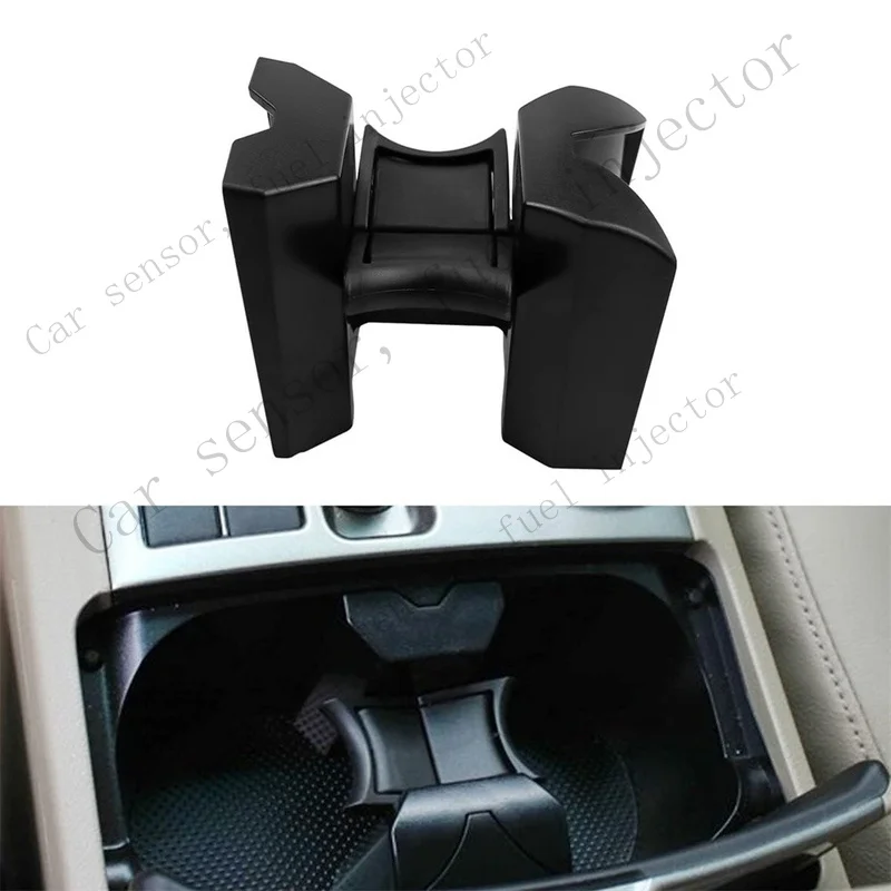 Q+ Center Console Cup Holder Insert Divider For Toyota Highlander 2008-2013 Black
