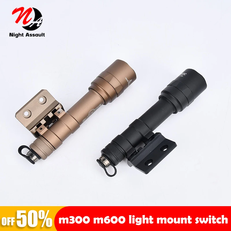 

Surefir M600 M600U Tactical Airsoft M300 M300A Flashlight Weapon Scout Powerful Light Fit 20MM Rail MLOK Mount Hunting Base Gun