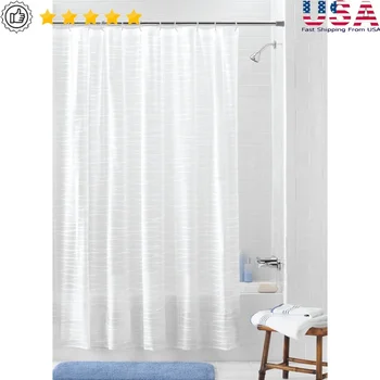Wave Design Waterproof PEVA Shower Curtain 1