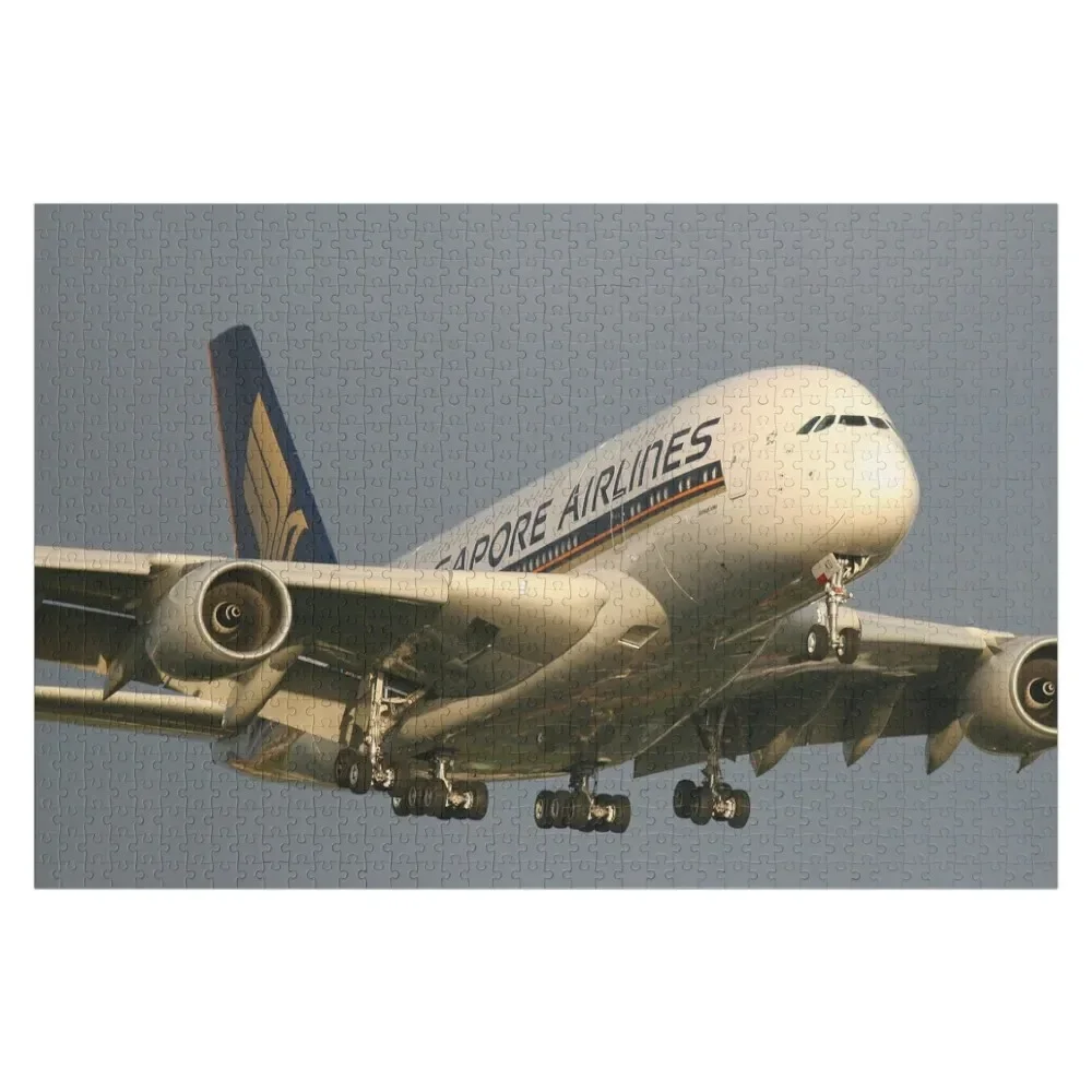 A380 Evening Arrival Jigsaw Puzzle Toddler Toys Personalised Name Customizable Gift Puzzle