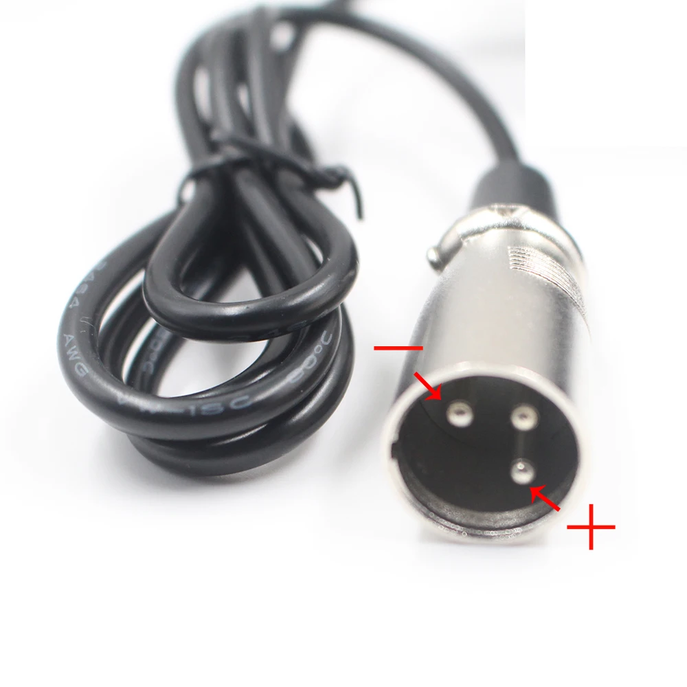 Cargador de 42V 2A 42V2A para batería de litio 36V 18650 con conector de enchufe XLR de 3 pines UE EE. UU. AU Reino Unido