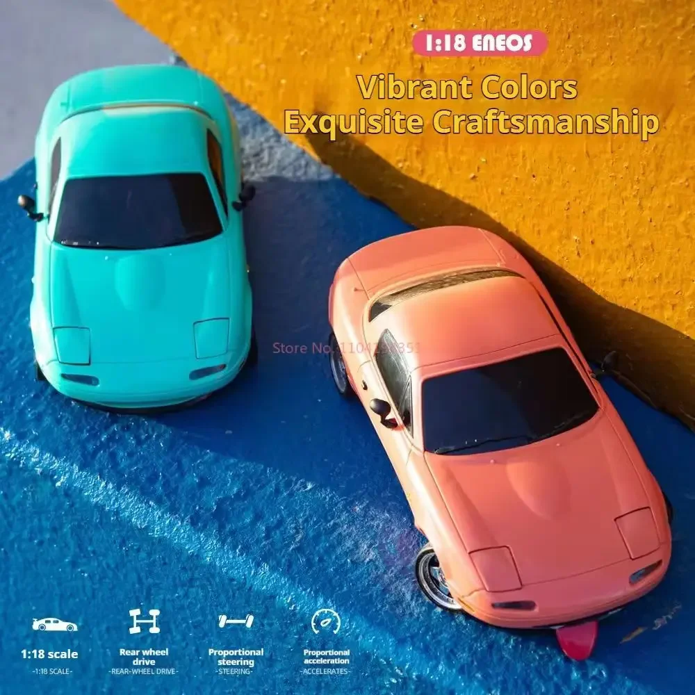 ในสต็อกใหม่ 1:18 น่ารักMx-5 Miata Rx7 Rc Driftรถ 2.4G GyroควบคุมแสงFlip-Up Full Scale EspรถXmas Remoteของขวัญของเล่น