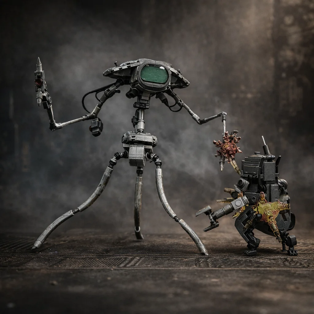 

MOC Alien Tripod Walker Building Block Set Sci-Fi Mech Micro Brick Display Model Desk Decor Gift