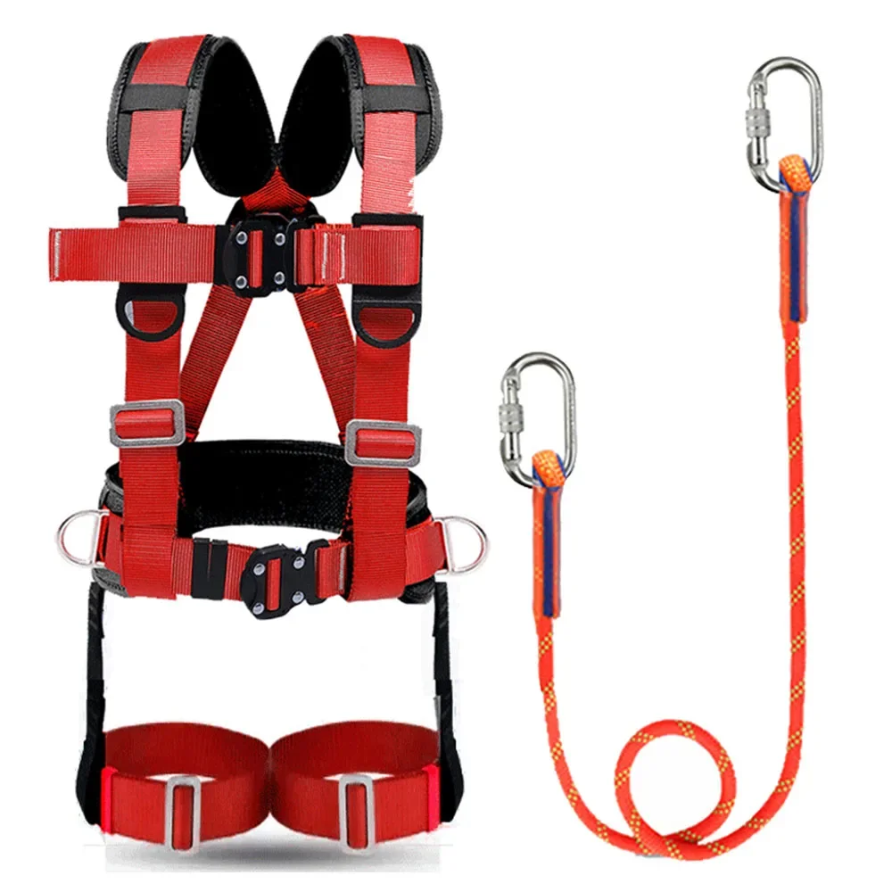 High-altitude Work Safety Belt Full Body Harness Rope Outdoor Climbing Electrician Construction Anti-fall Protection Equipment