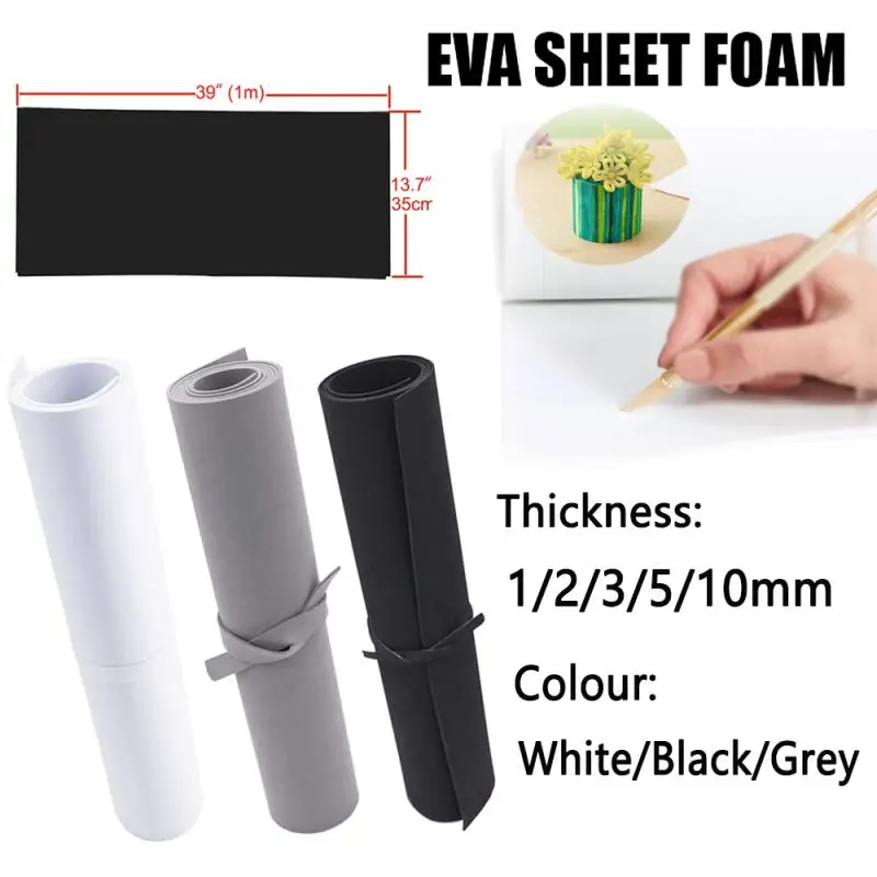 1pcs Eva Foam Sheets Thickness 1/2/3/5/10mm Sound-Absorbing Noise Spone Foam Craft Eva Sheets Handmade Model Making Material