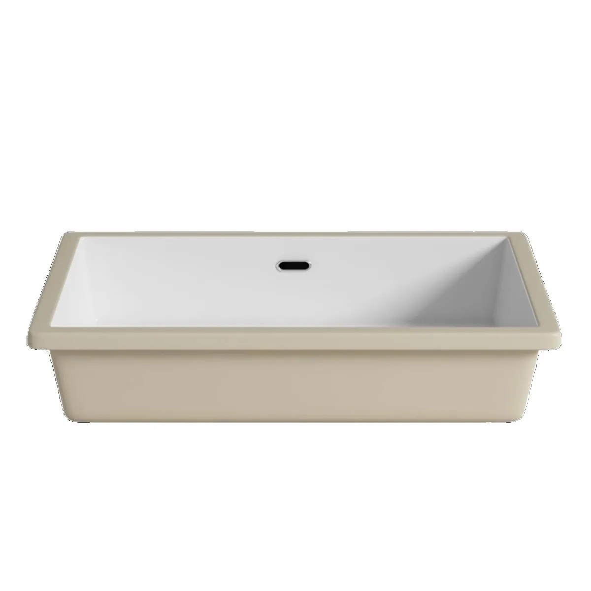 

Modern simple wind flat bottom rectangular under the counter basin ceramic embedded hand washing bathroom face basin