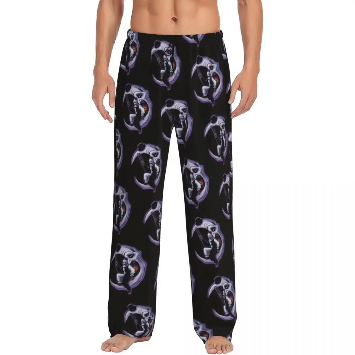 

Custom T-Terrifiers Horror Movie Pajama Pants for Men Sleepwear Lounge Sleep Bottoms Stretch with Pockets