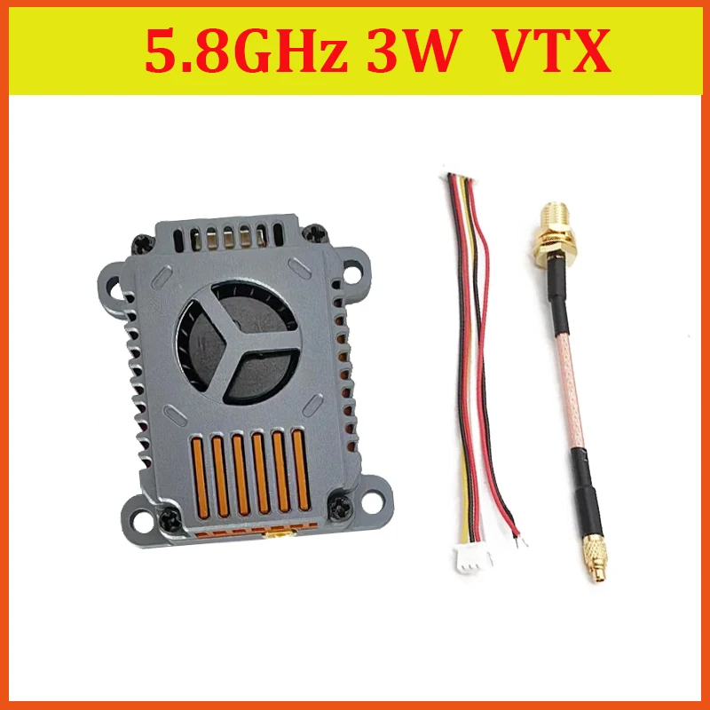 

5.8Ghz 3W Video Transmitter VTX 48CH 25mW/1000mW/2000mW/3000mW Adjustable For Long Rang FPV Racing Drone Model