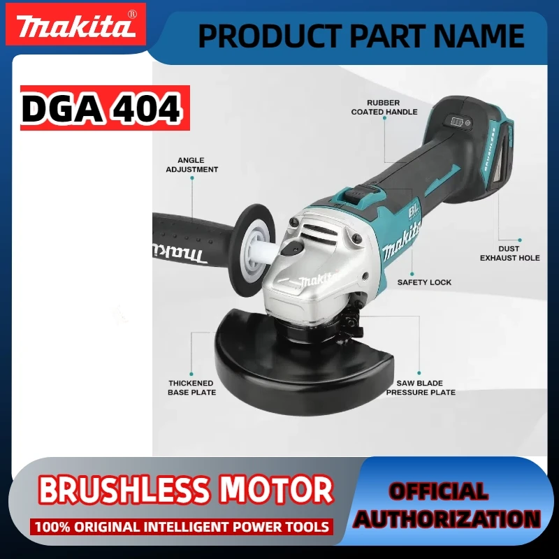 Makita DGA404 18V amoladora angular eléctrica sin escobillas amoladora inalámbrica Metal madera pulido herramienta eléctrica de corte