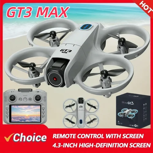 Imagen 1 del producto 2025Nuevo GT3 MAX Drone 8K HD 4,3 ""helicóptero con modo sin cabeza y control remoto 360 °   Flip Quadcopter Toys Mini Drone Fors Regalos de juguetes para niños