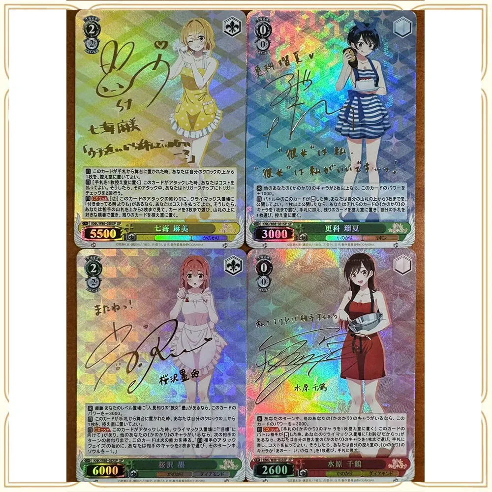 4PC/Set Anime Goddess Story DIY ACG Boy Games Toys Collectible Cards Birthday Gifts Board Game Ichinose Chizuru Elaina Nanami