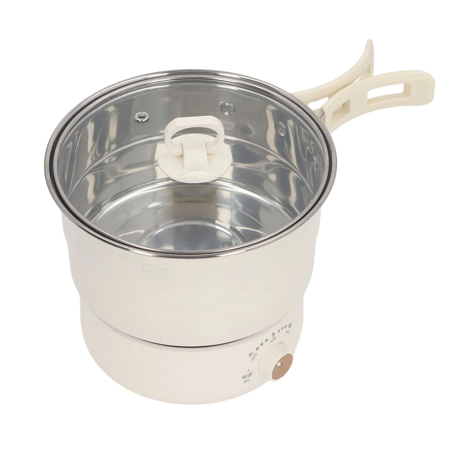 Fogão elétrico portátil 500W 1.6L com alça dobrável Panela quente para acampamento dormitório destacável multifuncional fogão Ramen