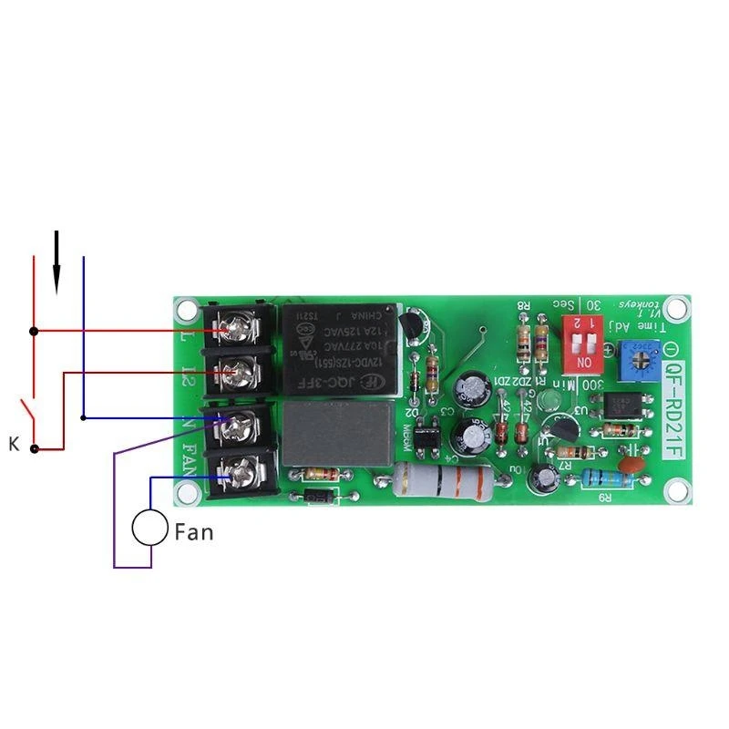 AC100V-220V Adjustable Timer Control Module Turn Off Delay Switch Board Fo top sale