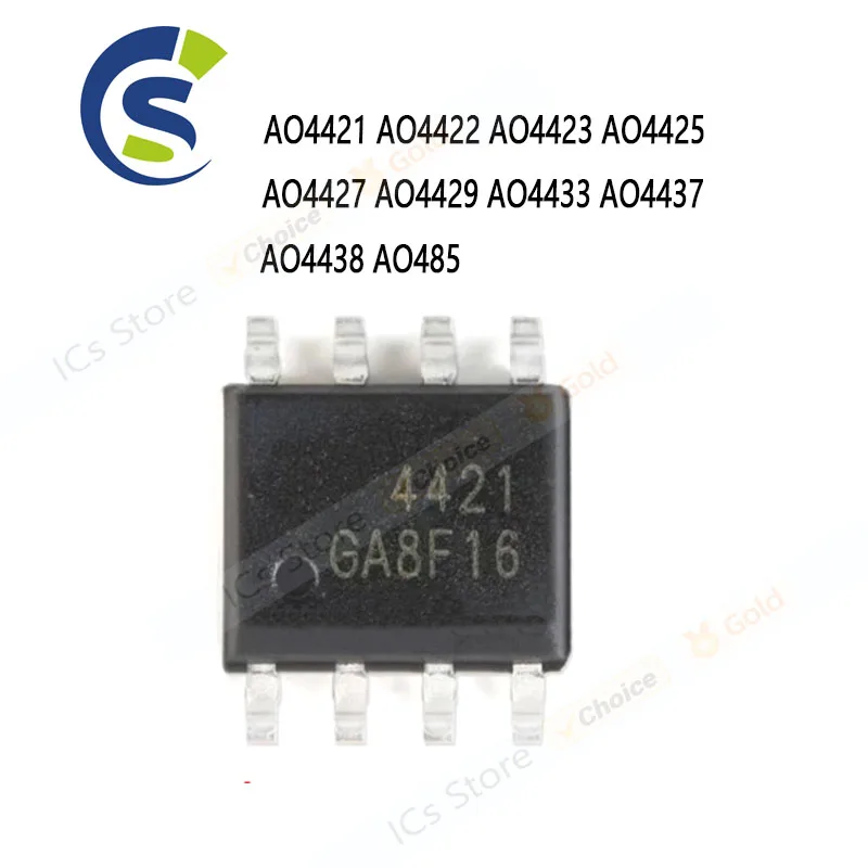 10Piece New and Original MOS FET Chipset IC SOP-8 AO4421 AO4422 AO4423 AO4425 AO4427 AO4429 AO4433 AO4437 AO4438 AO485