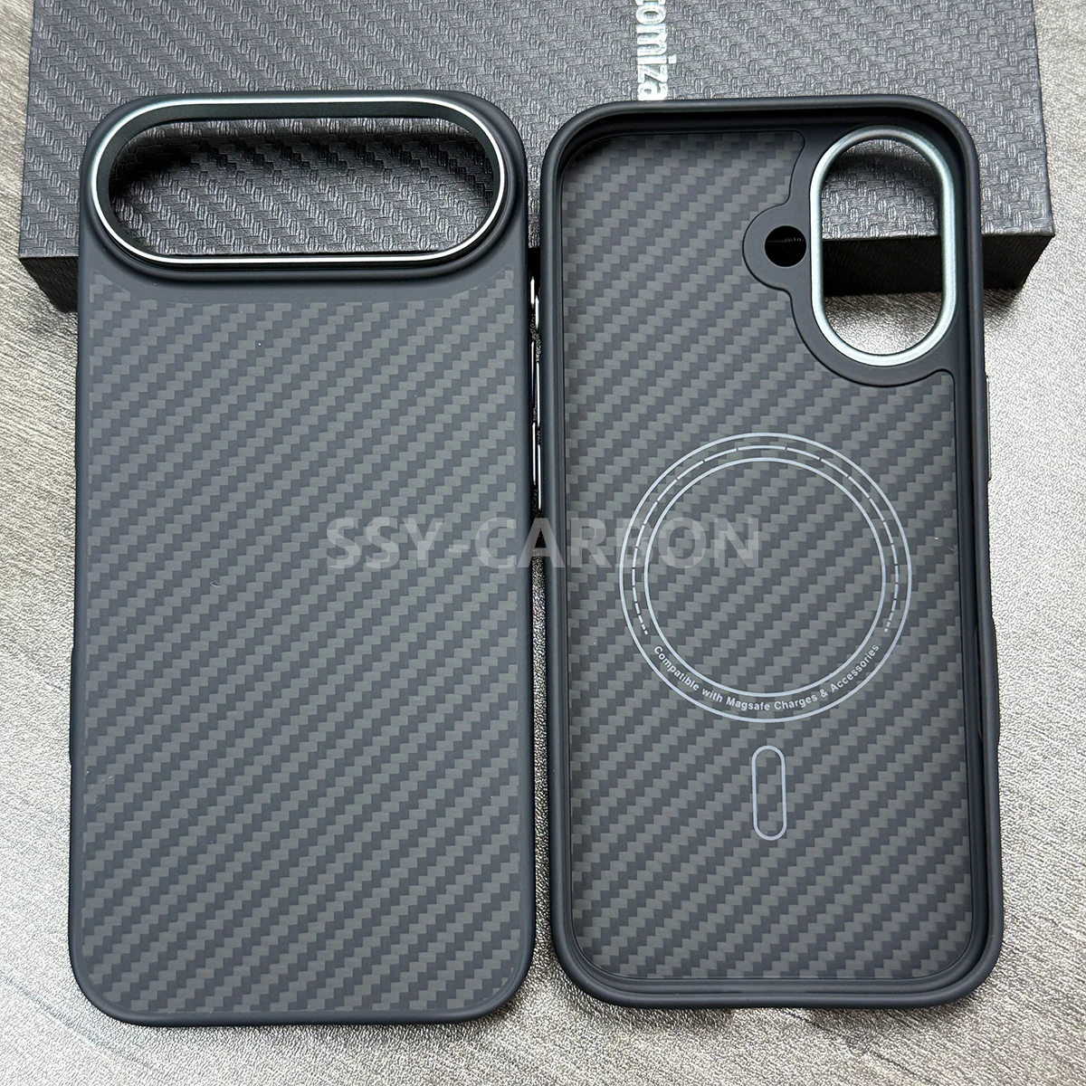 Etui z prawdziwego włókna węglowego do Apple iPhone serii 17 (17/17 Air/17 Pro/17 Pro Max), aramidowe, magnetyczne, z obsługą Magsafe, wytrzymałe, pancerne. — zdjęcie produktu 2