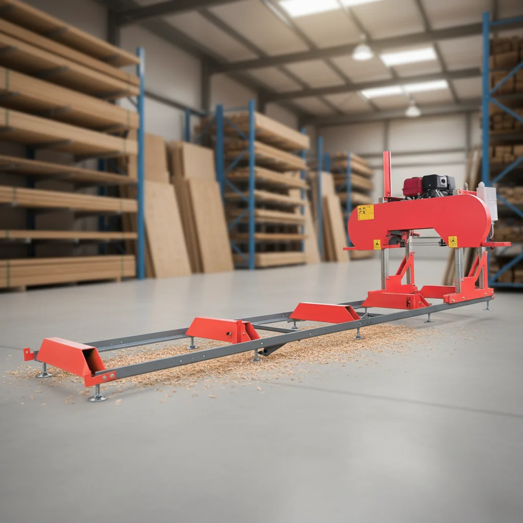 

Электрическая портативная горизонтальная ленточная пилорама для распиловки древесины и бревен