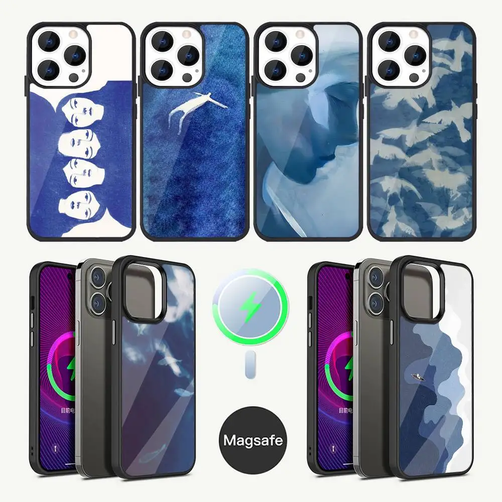 

Blue Aesthetics Phone Case For iPhone 16,15,14,13,12,11,Plus,Pro,Max Mini Magsafe Magnetic Wireless Charging