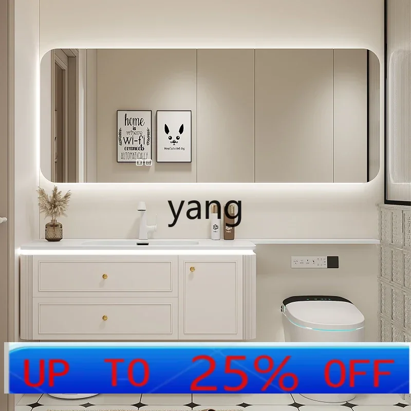 CX ceramic integrated basin bathroom cabinet combination extension mirror cabinet toilet compartment washstand