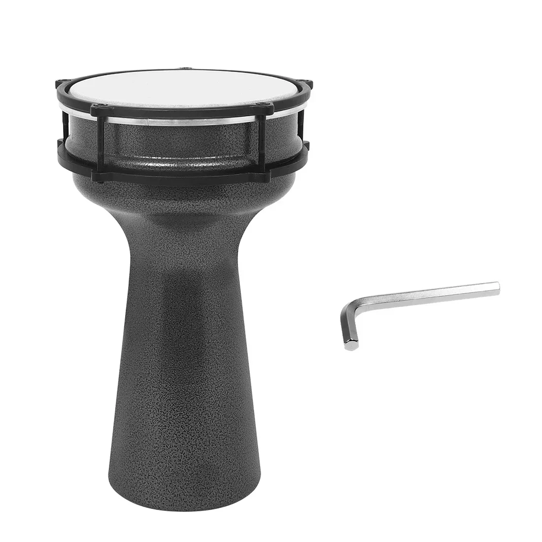 8 بوصة طبلة تركية طبلة عربية طبل الشرق الأوسط طبلة تركية سوداء أداة قرع معدنية محمولة مع الملحقات والأجزاء #2