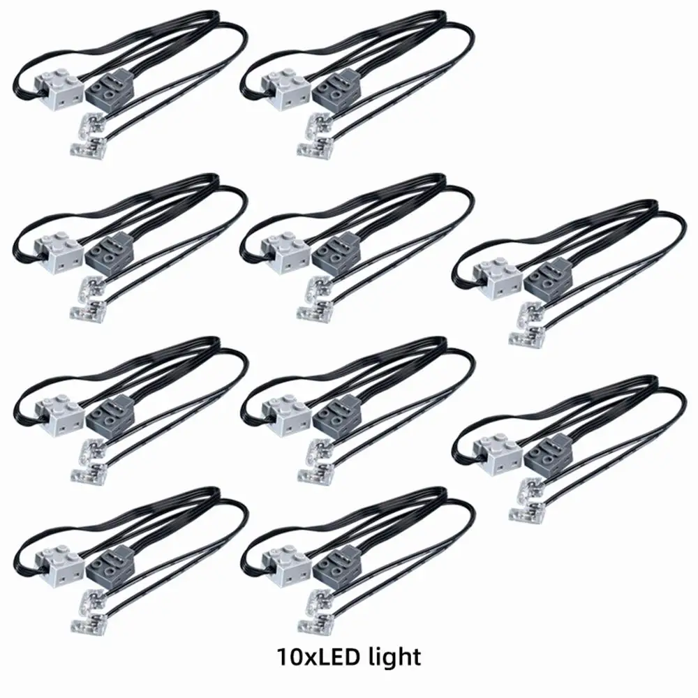 1/2/5/10 Stücke Neue MOC Power Funktionen Teile LED Licht Link Linie Kabel 8870 Auto Zug Modell Licht Modifikation Fit 61930 8293 Block