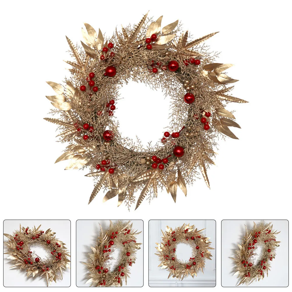 

1Pcs Simulated Wreath Decorative Pendant Hanging Garland Christmas Xmas Artificial Festival Garland Party Home Wall Door